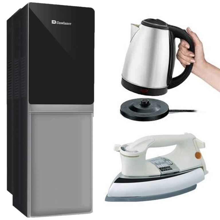 Dawlance WD 1051 Water Dispenser Silver + Premium Electric Kettle + Premium Iron
