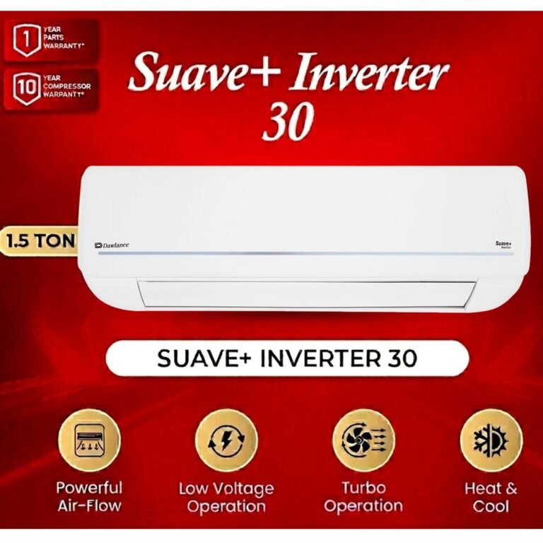 Dawlance Suave+ 30 Inverter Split AC 1.5 Ton White/Silver
