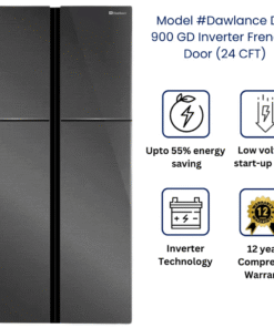 Dawlance DFD 900 GD INV Black Honey-Comb Multi Door Refrigerator