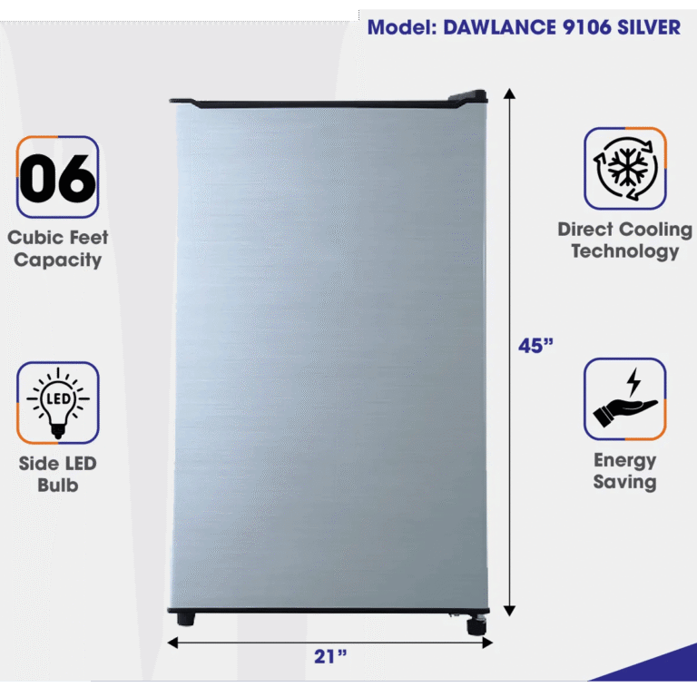 Dawlance 9106 SDR White Single Door Refrigerator 6 CFT