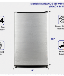 9109.png Dawlance 9101SDR Single Door Mini Refrigerator 4 CFT