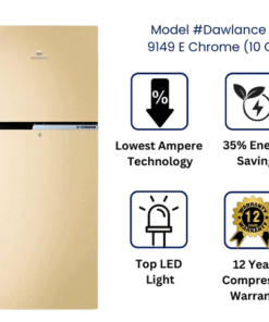 9149.png Dawlance 9149WB E-Chrome Double Door Refrigerator 9 CFT