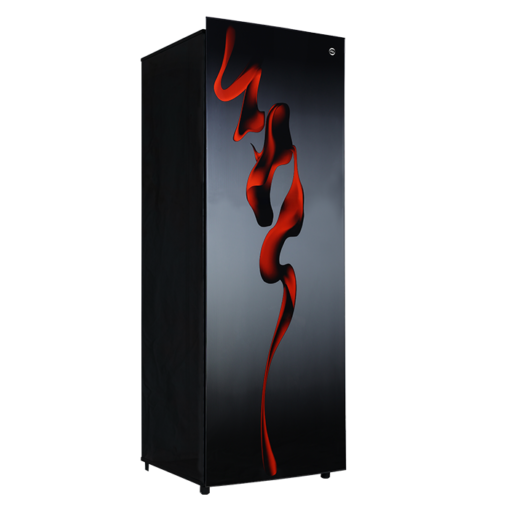 HRB_VDF_2.png PEL DF-SD-10-HRB Vertical Inverter Glass Door Deep Freezer Hazel Red Blaze 281 Liters
