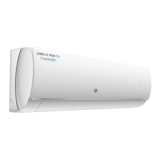 Jumbo_Left.png PEL InverterOn Jumbo DC Prime Plus Wifi T3 H&C Air Conditioner White 1 Ton