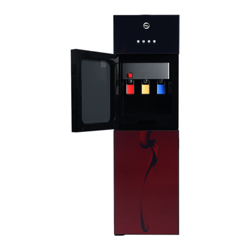 PEL 425 3Taps Straight Glass Door Water Dispenser Maroon Blaze