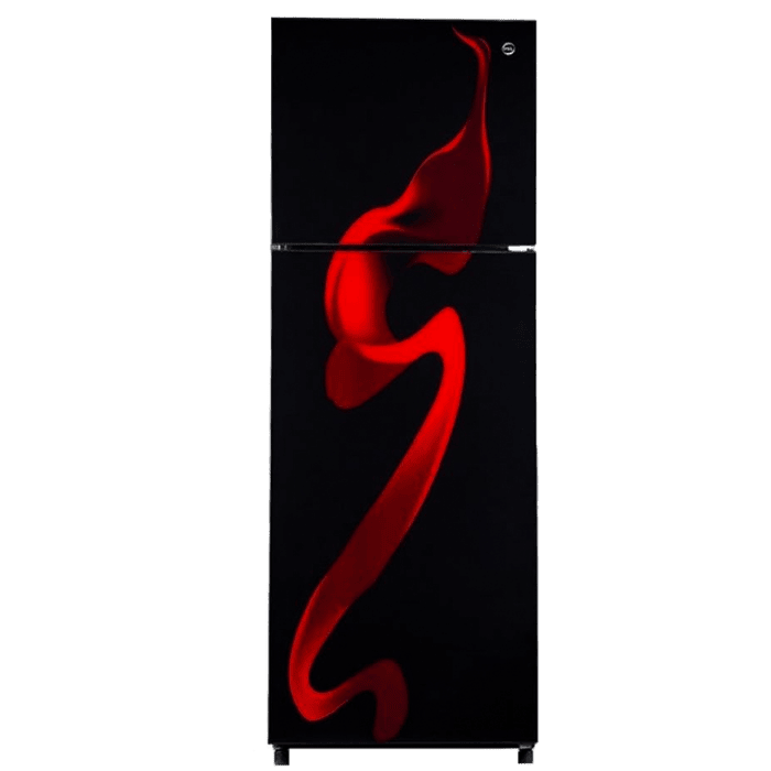 PEL GD-22270-R Glass Door Refrigerator Pattern Mirror Red 408 liters