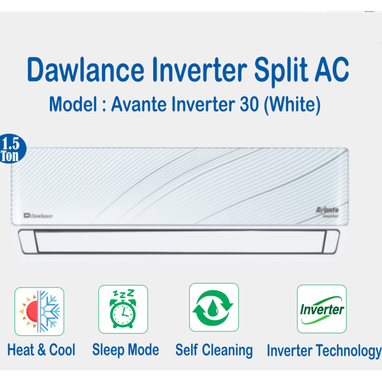 Dawlance Avante Inverter 30 Elegant White Split AC 1.5 Ton