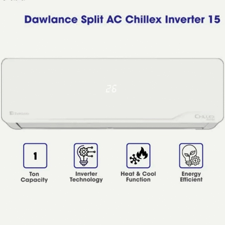 Dawlance Chillex Inverter 15 Split AC 1 Ton Heat and Cool