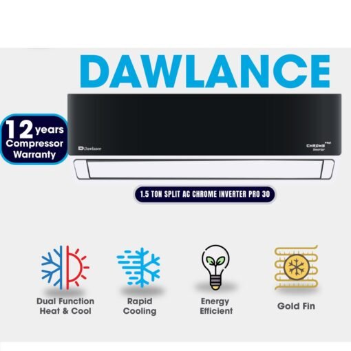 Dawlance Chrome Pro T3 1.5 Ton Home Whiz Inverter Split AC